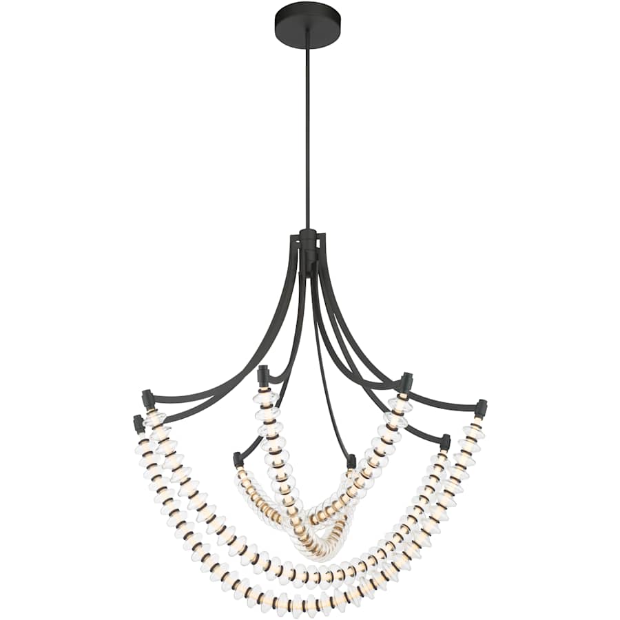 Minka Lavery Pearl 39" Wide LED Abstract Chandelier with Clear, Blown Glass Shades