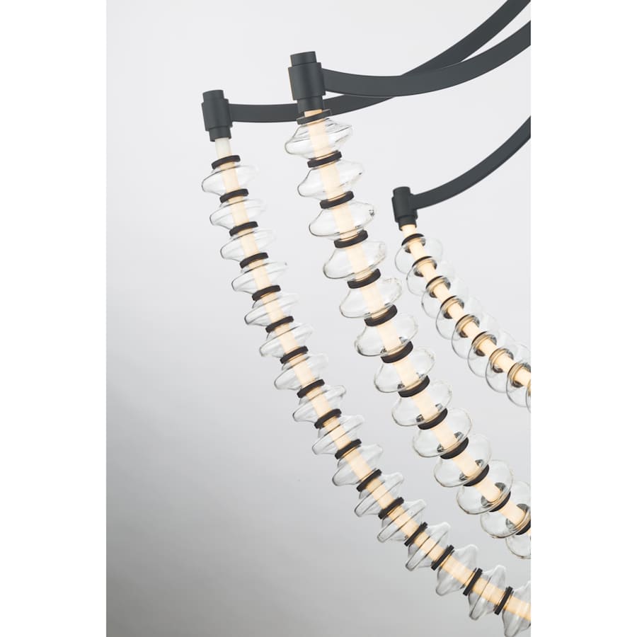 Minka Lavery Pearl 39" Wide LED Abstract Chandelier with Clear, Blown Glass Shades
