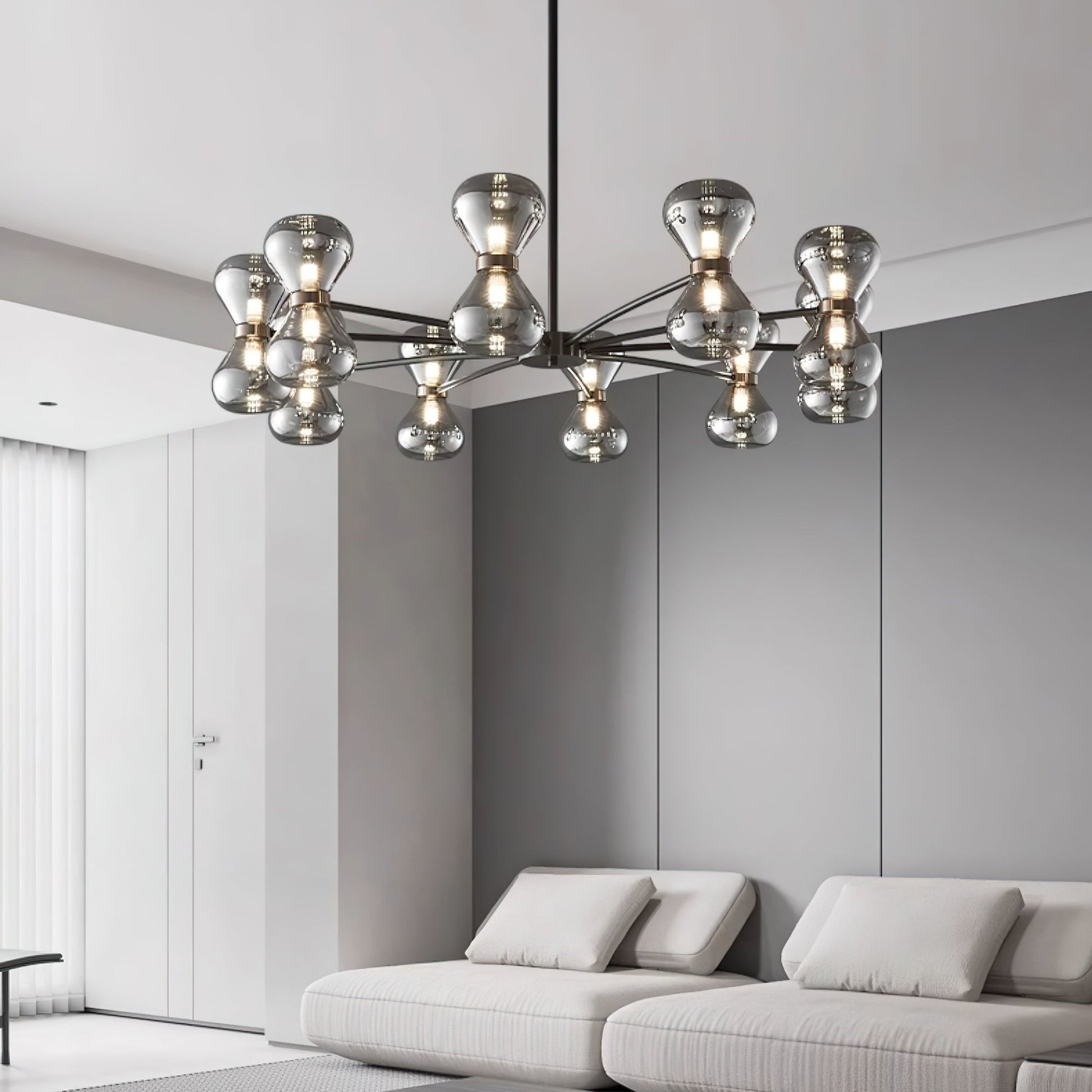 Noctara Glass Orb Chandelier
