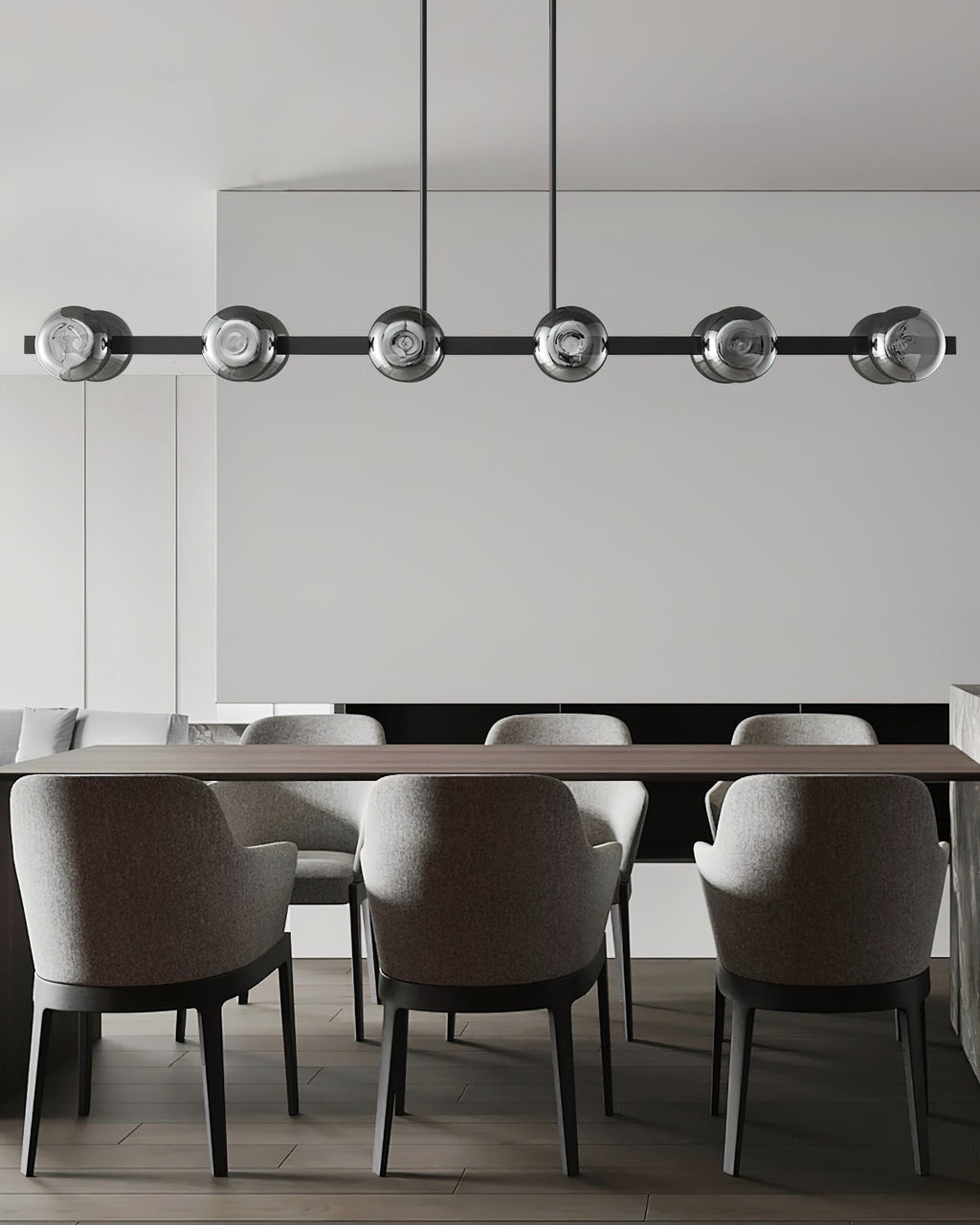 Noctara Glass Orb Chandelier