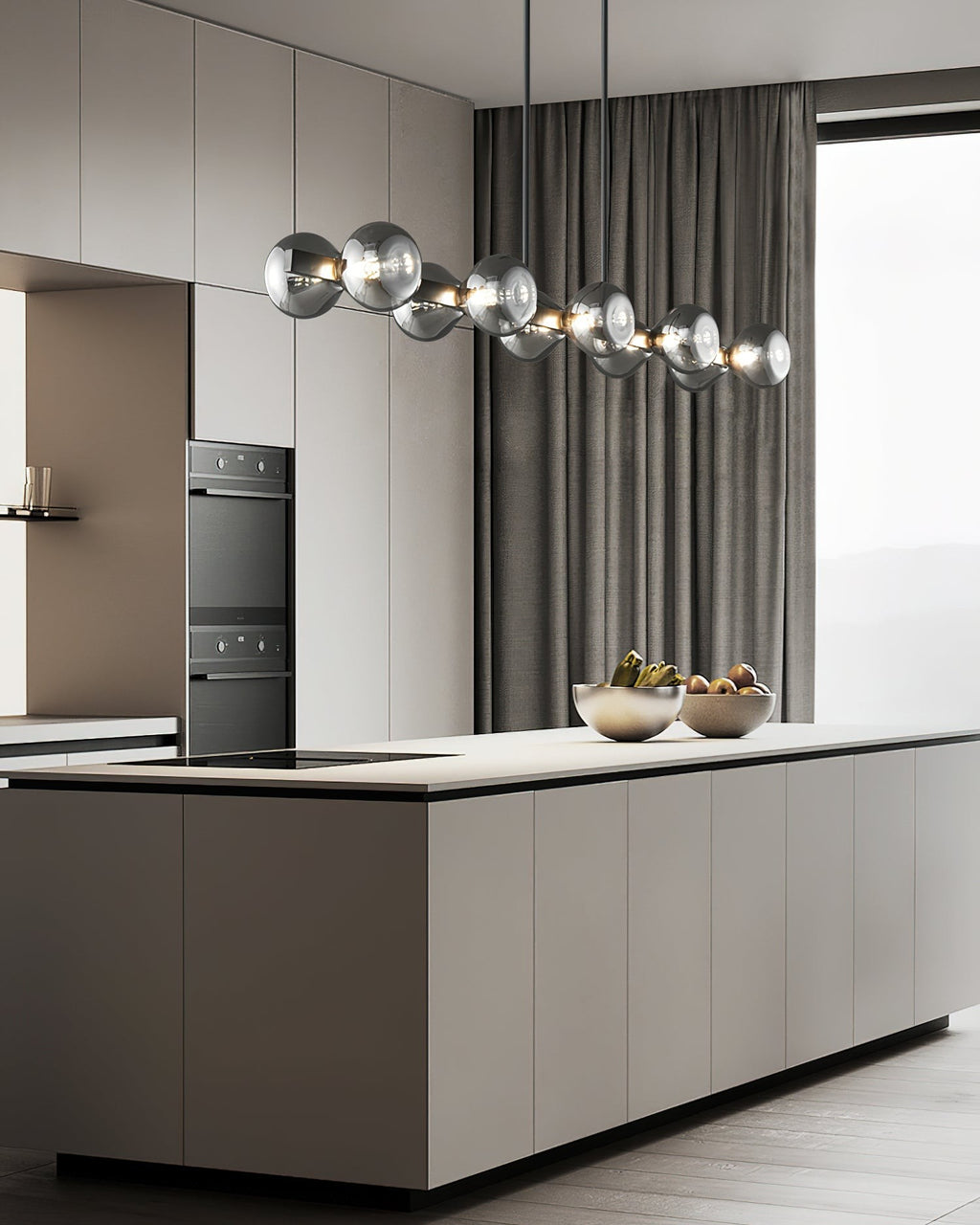 Noctara Glass Orb Chandelier