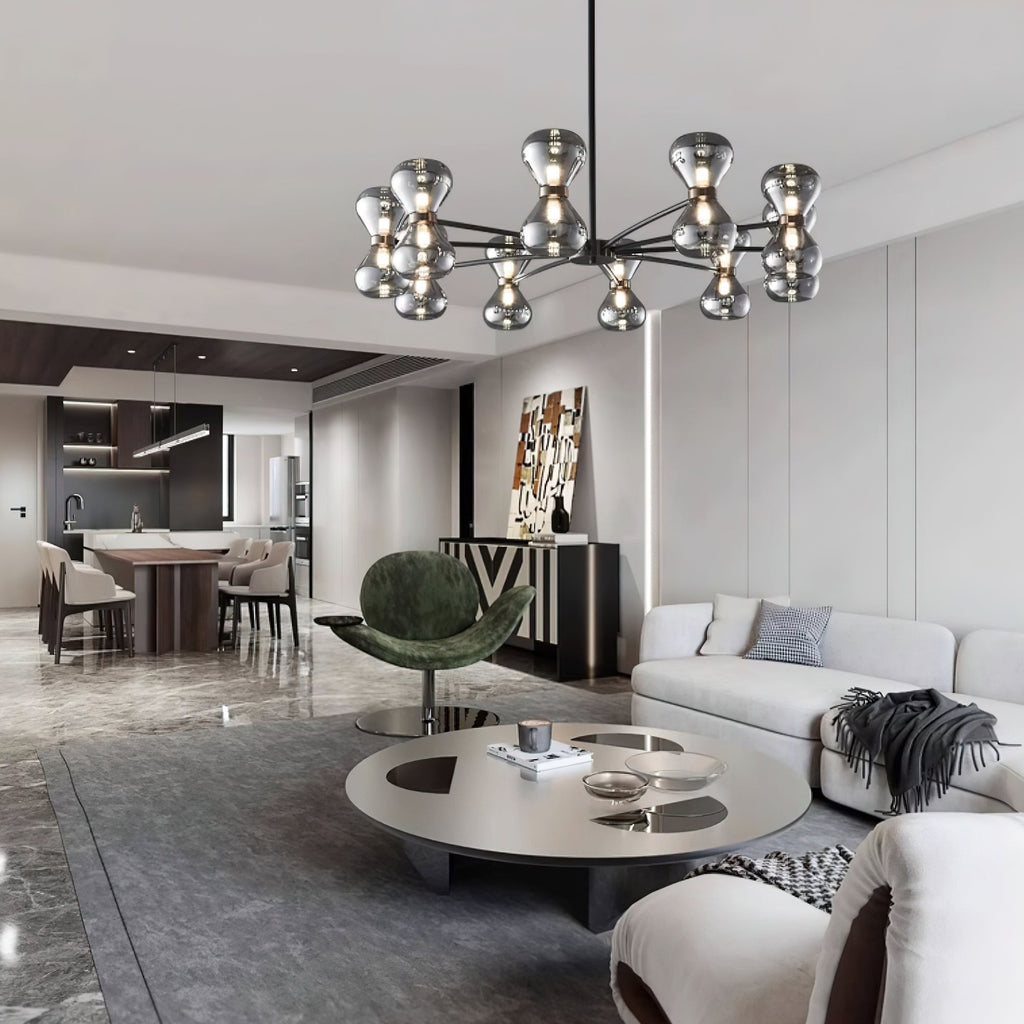 Noctara Glass Orb Chandelier