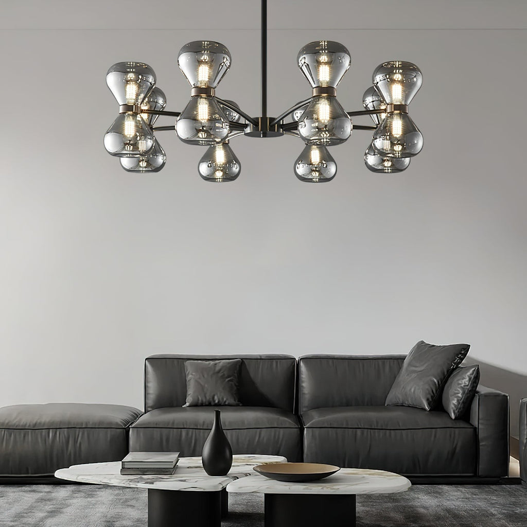 Noctara Glass Orb Chandelier