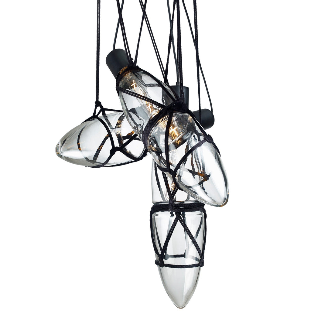 Obsidian Crystal Trio Pendant Light