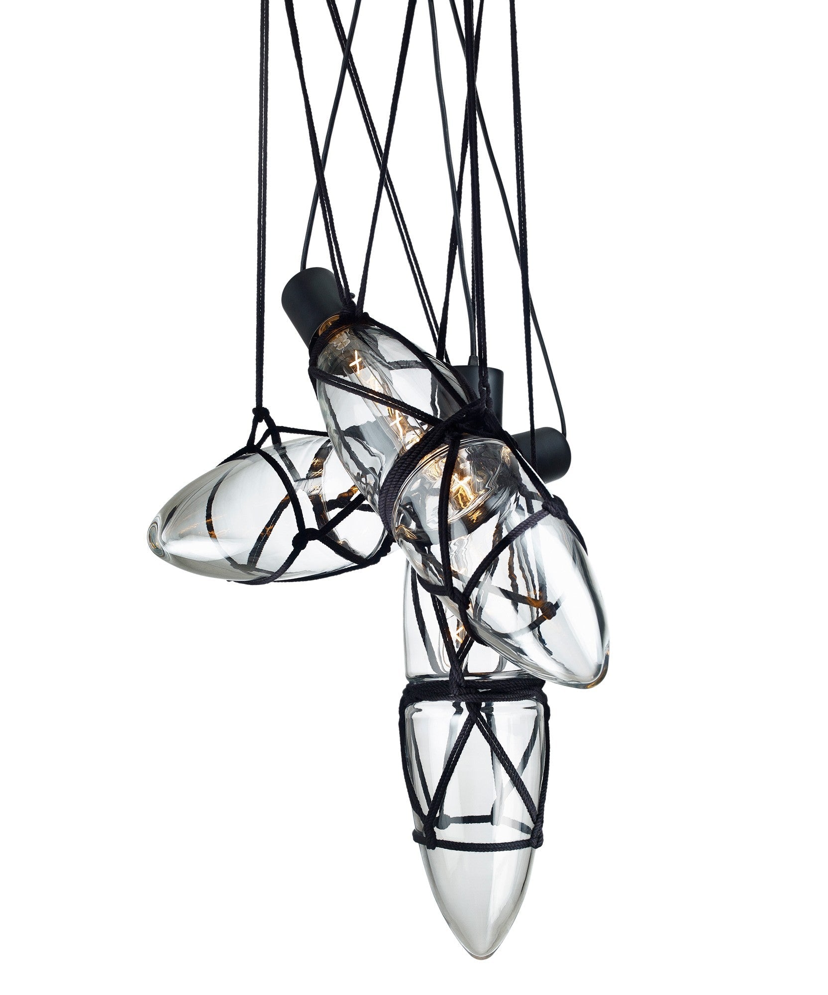 Obsidian Crystal Trio Pendant Light