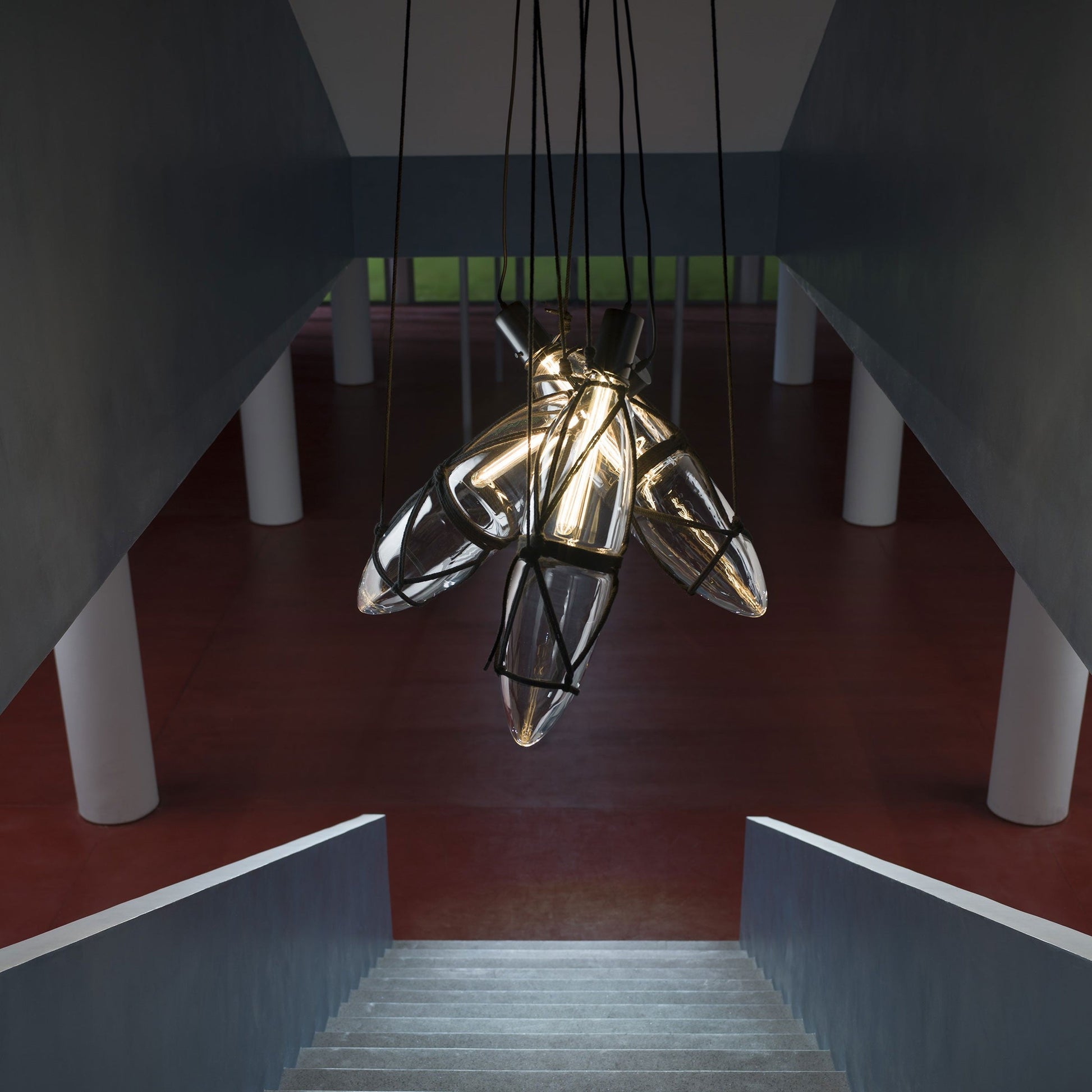 Obsidian Crystal Trio Pendant Light