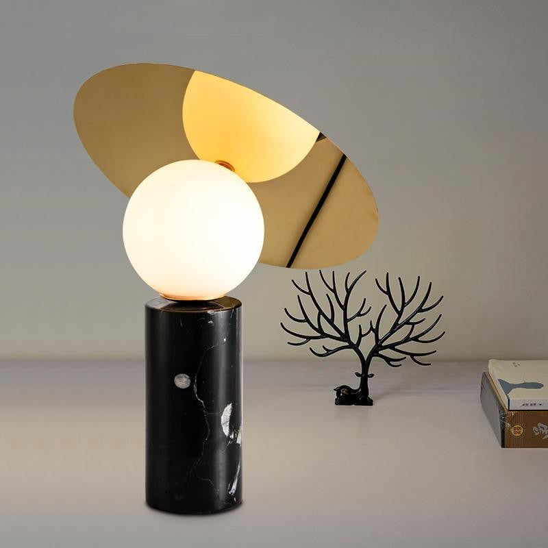 Orbelis Marble Disc Table Lamp