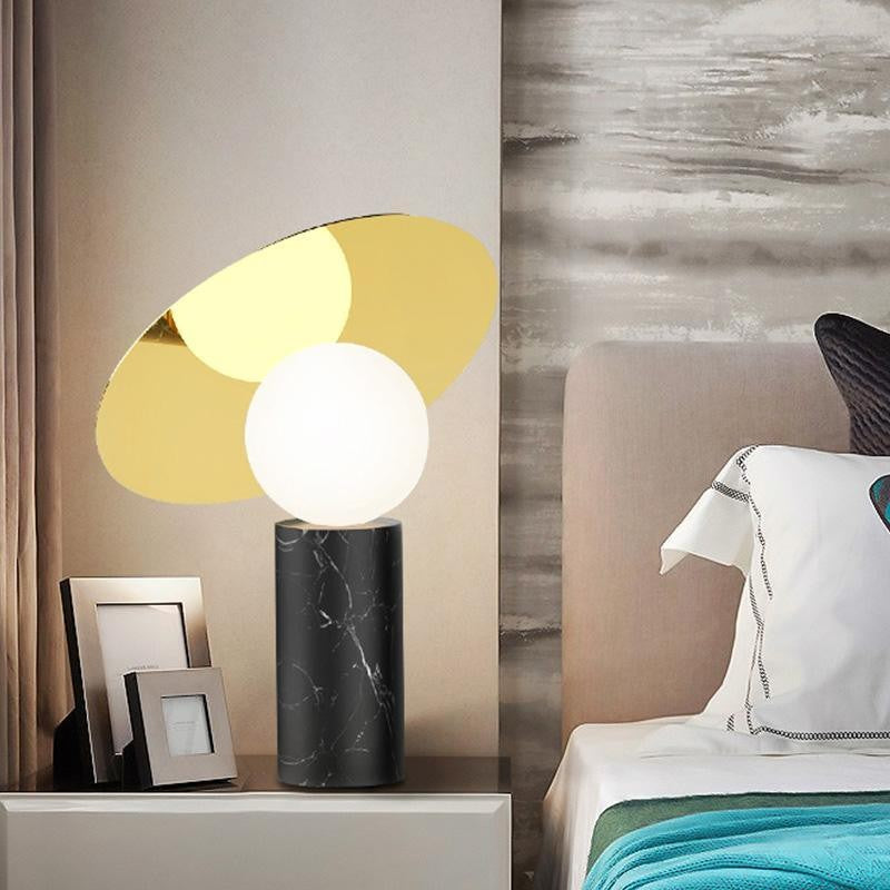 Orbelis Marble Disc Table Lamp