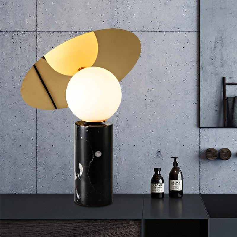 Orbelis Marble Disc Table Lamp