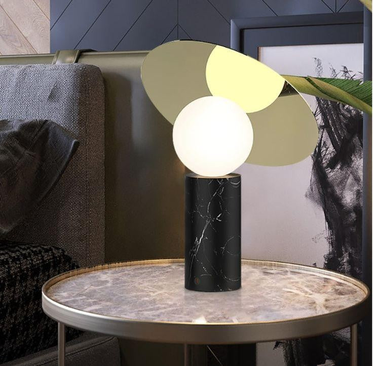 Orbelis Marble Disc Table Lamp