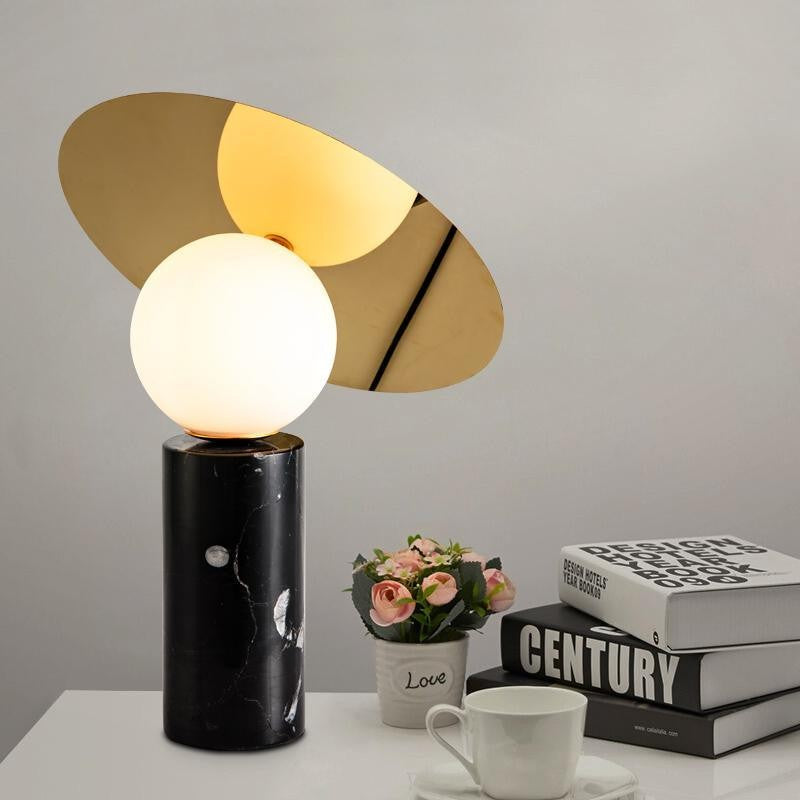 Orbelis Marble Disc Table Lamp