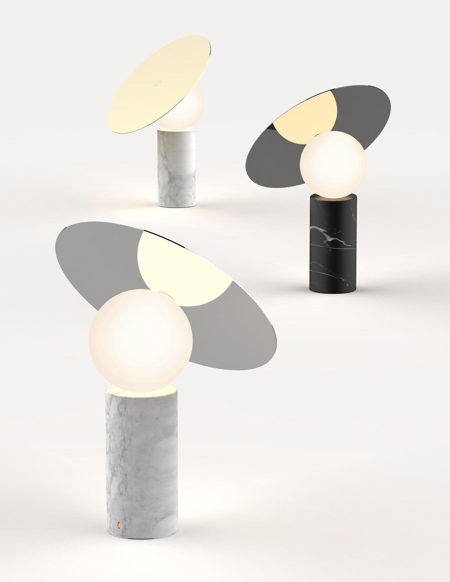 Orbelis Marble Disc Table Lamp