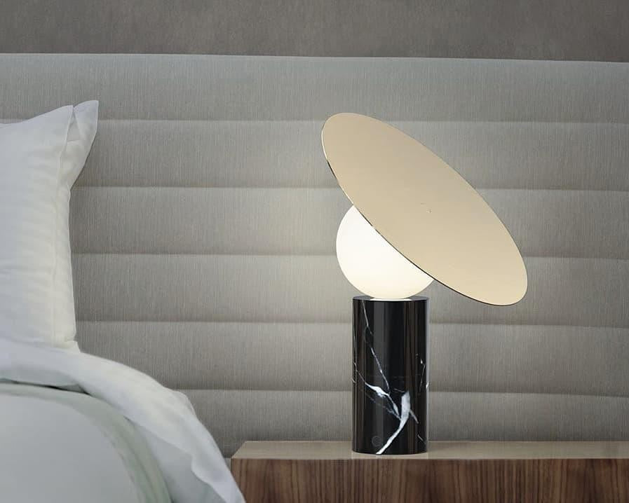 Orbelis Marble Disc Table Lamp