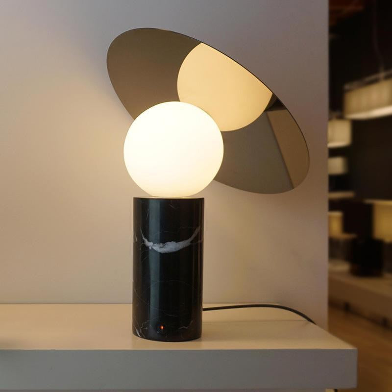 Orbelis Marble Disc Table Lamp