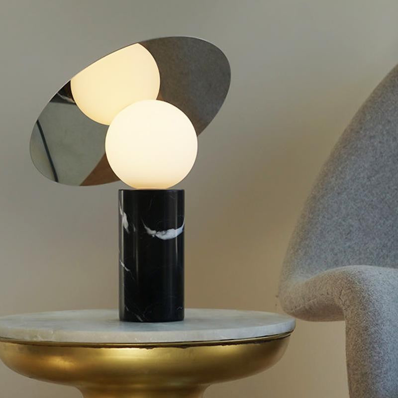 Orbelis Marble Disc Table Lamp