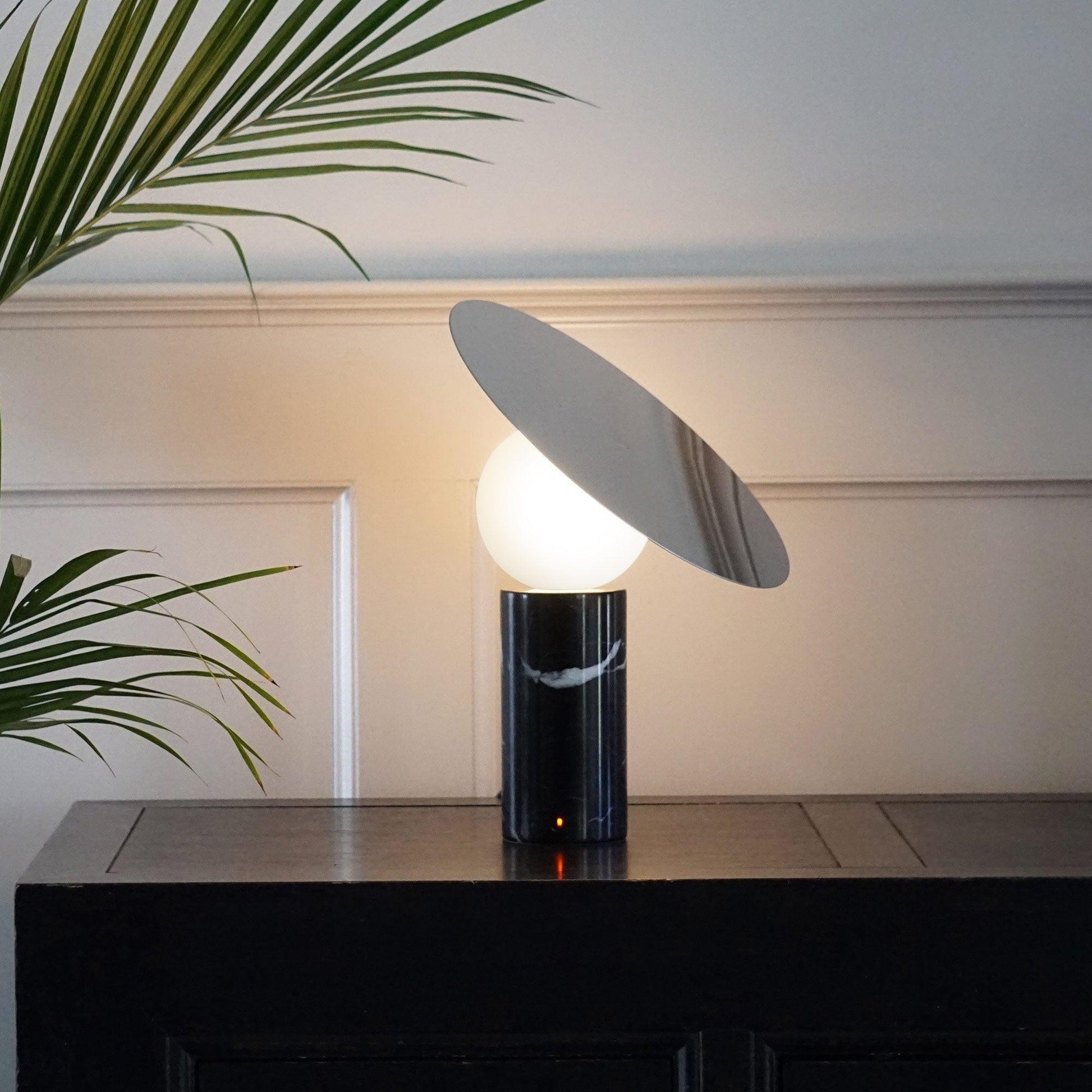 Orbelis Marble Disc Table Lamp