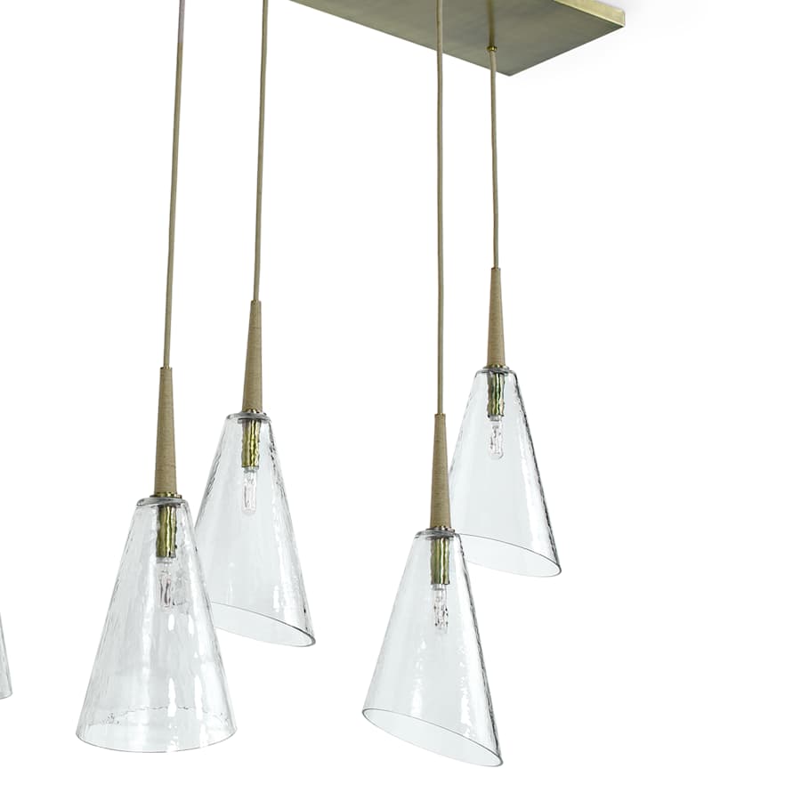 Palecek Veraldi 6 Light 53" Wide Linear Chandelier