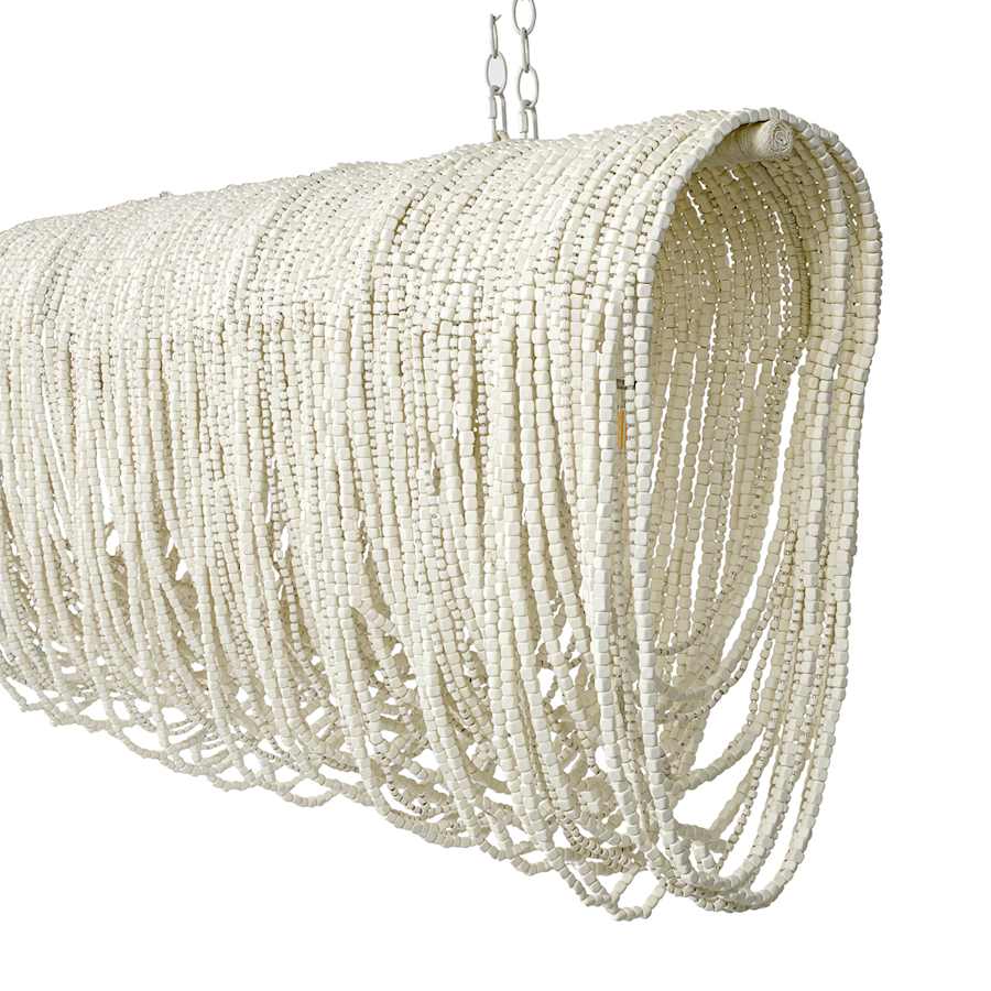Palecek Brooke 4 Light 51" Wide Beaded Linear Chandelier