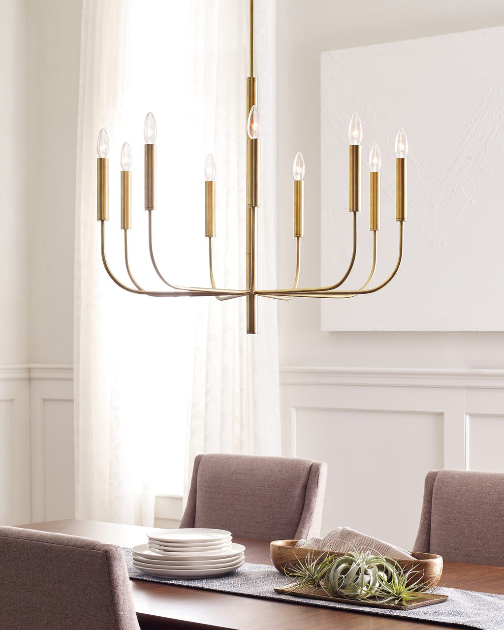 Polished Nickel Classic Arm Chandelier