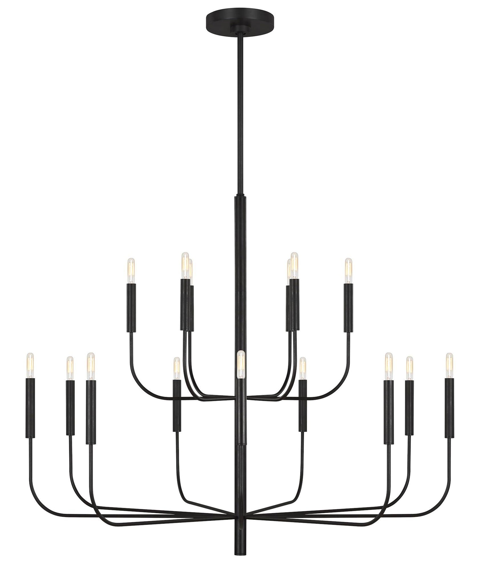 Polished Nickel Classic Arm Chandelier