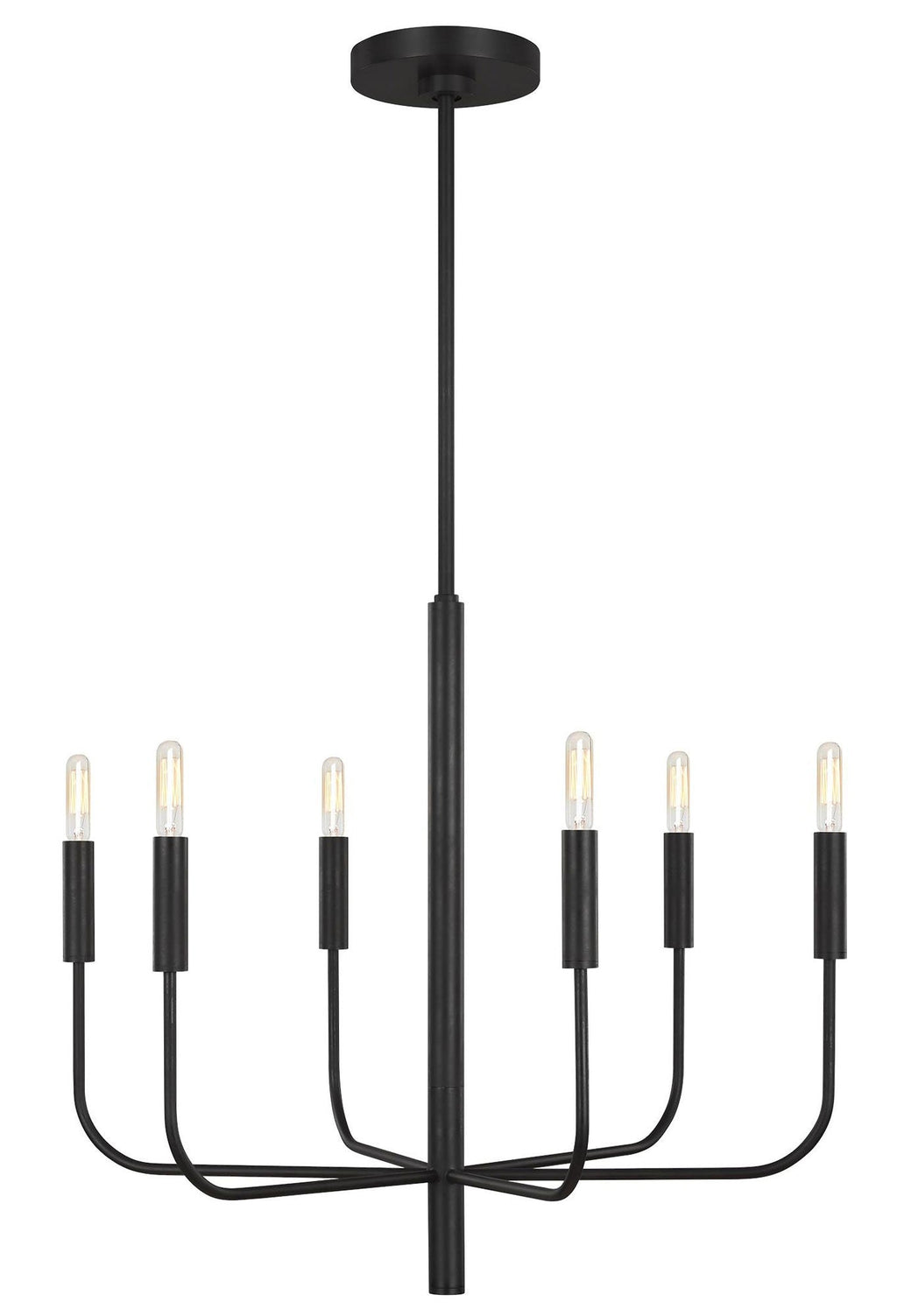 Polished Nickel Classic Arm Chandelier