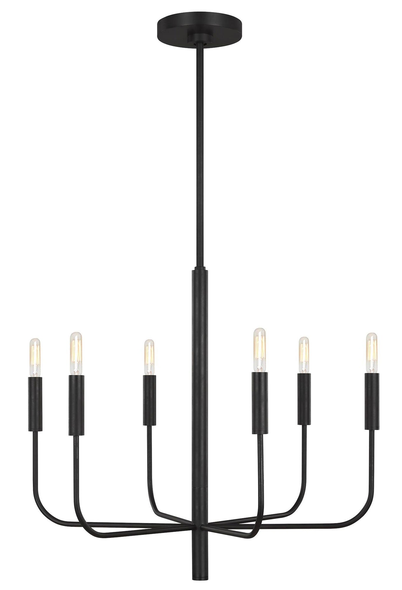 Polished Nickel Classic Arm Chandelier