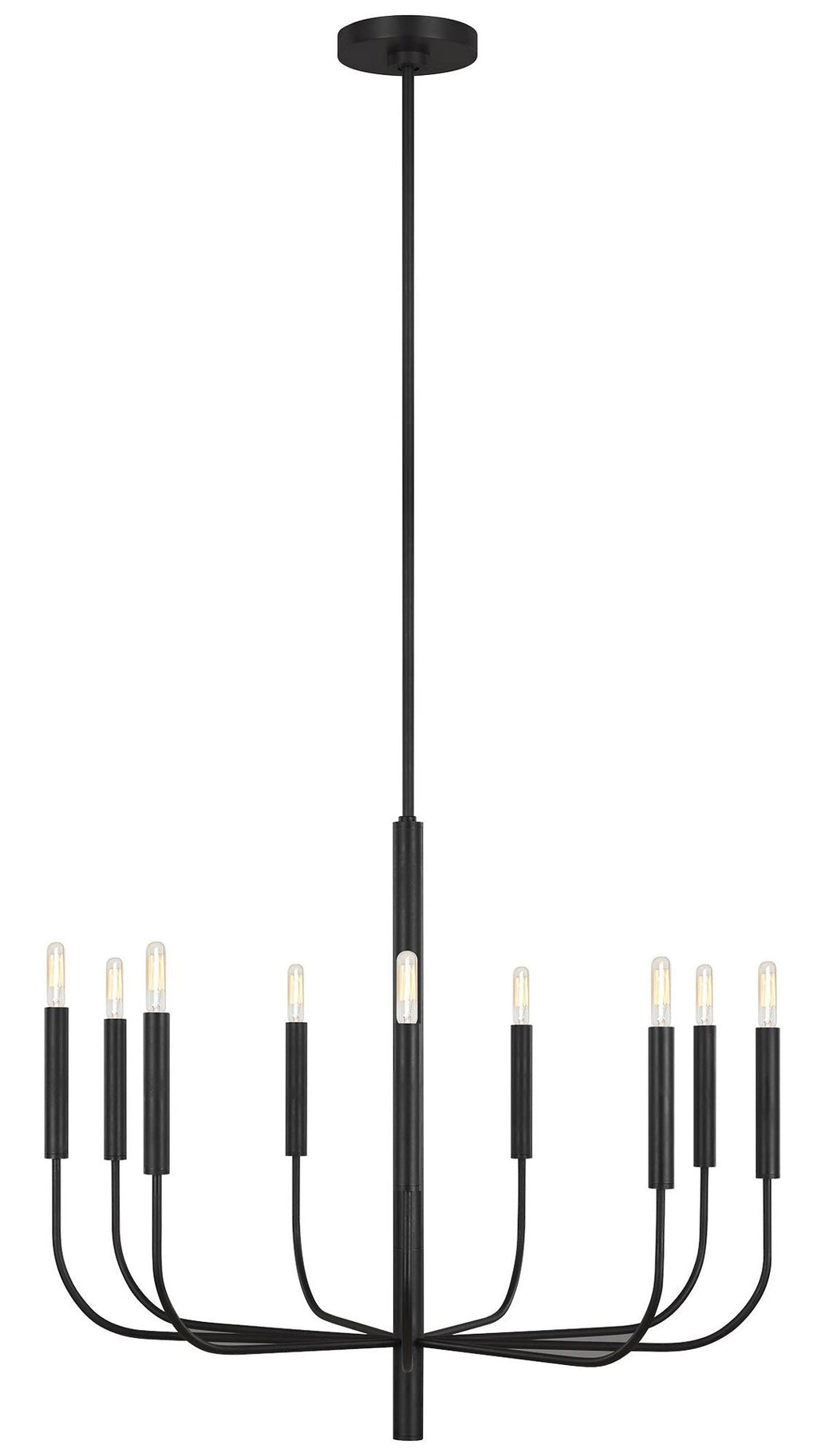 Polished Nickel Classic Arm Chandelier