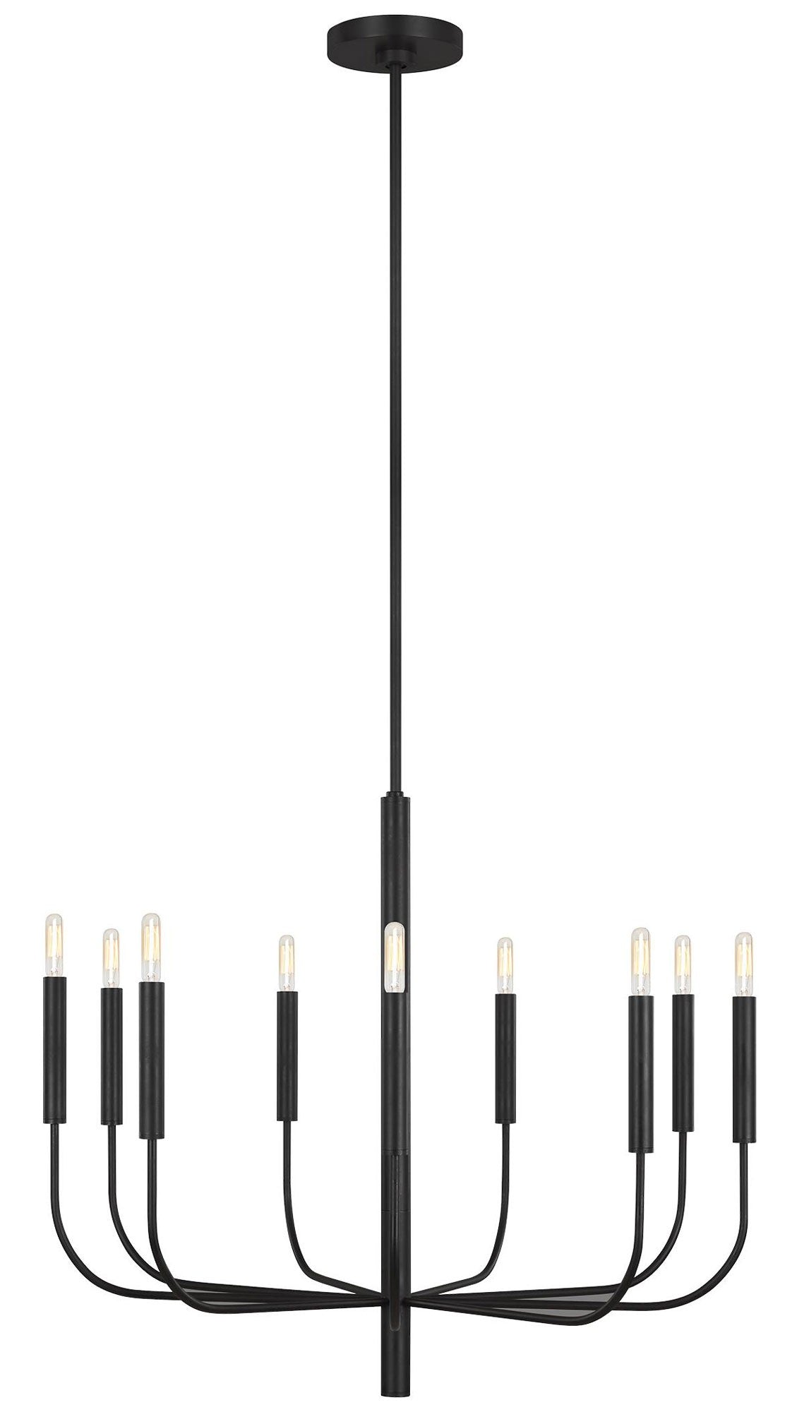 Polished Nickel Classic Arm Chandelier