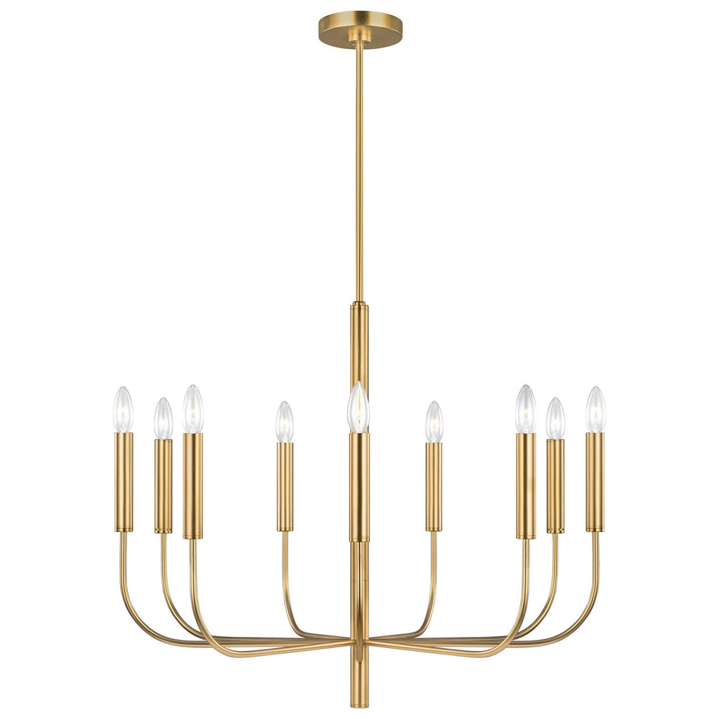 Polished Nickel Classic Arm Chandelier