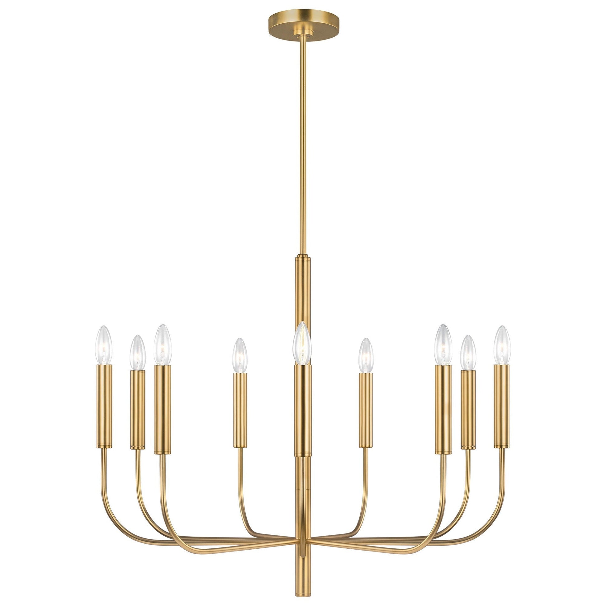 Polished Nickel Classic Arm Chandelier