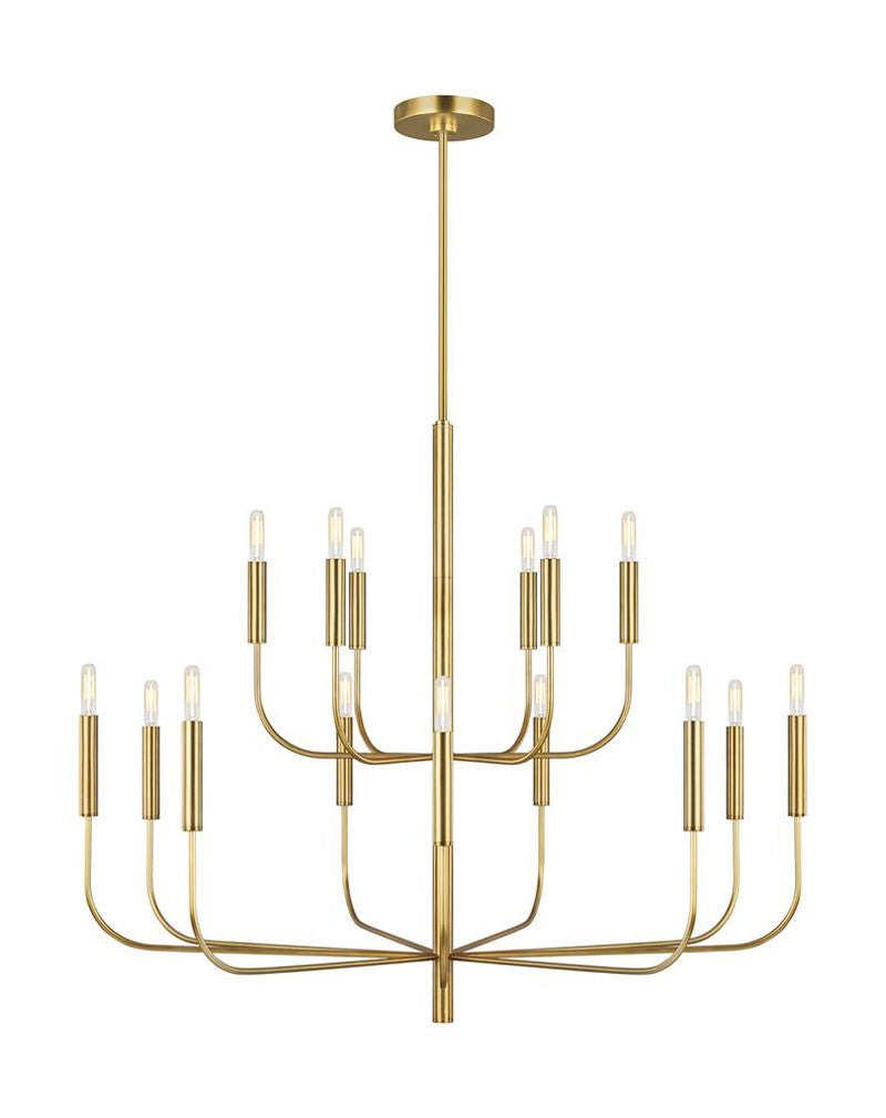 Polished Nickel Classic Arm Chandelier