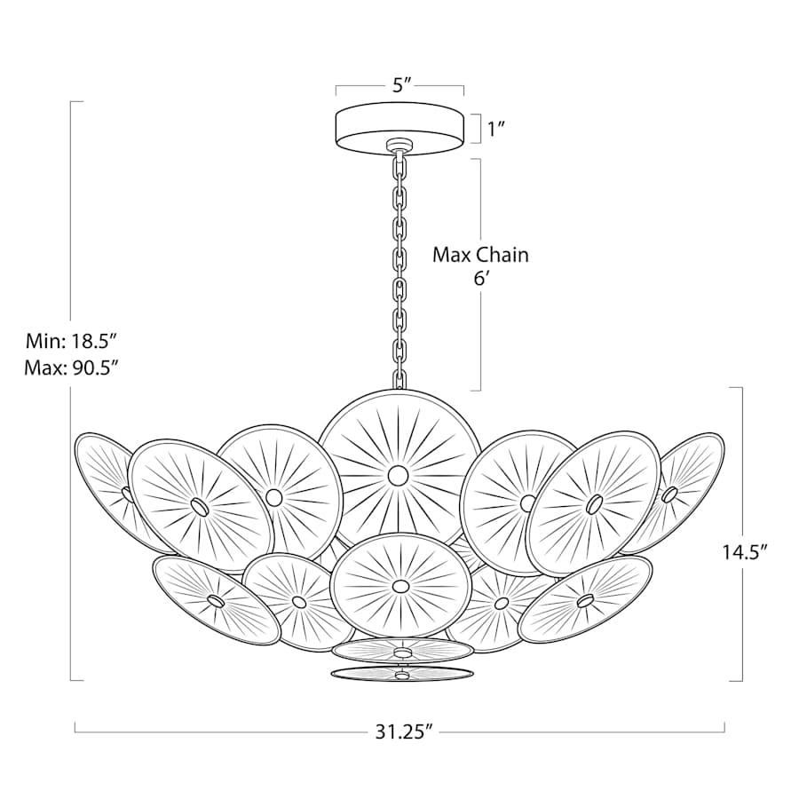 Regina Andrew Holly 9 Light 32" Wide Chandelier