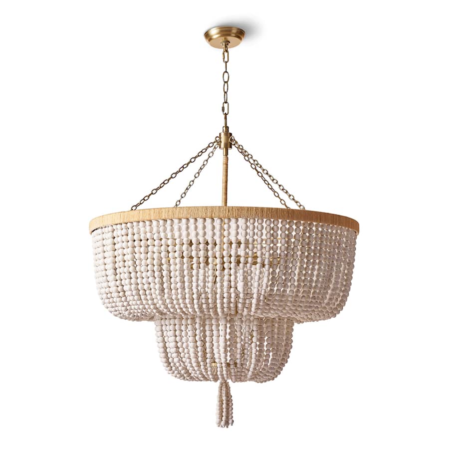 Regina Andrew Coastal Chic 12 Light 32" Wide Beaded Waterfall Chandelier