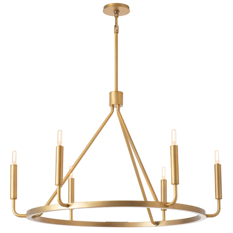 Robert Abbey Mavisten Edition Carbonia 6 Light 38" Wide LED Chandelier