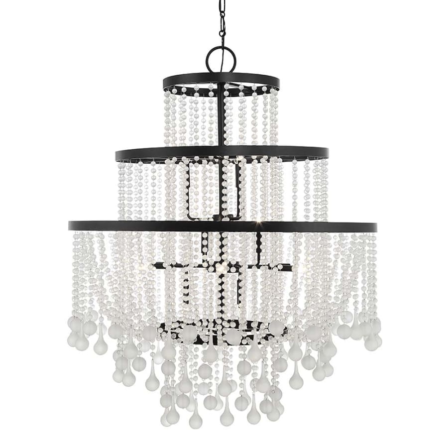 Savoy House Luna 15 Light 45" Wide Crystal Waterfall Chandelier