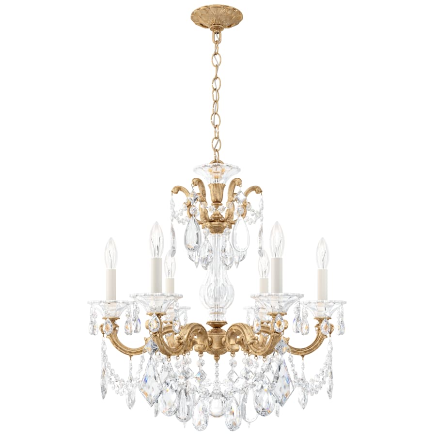 Schonbek La Scala 6 Light 23" Wide Crystal Chandelier