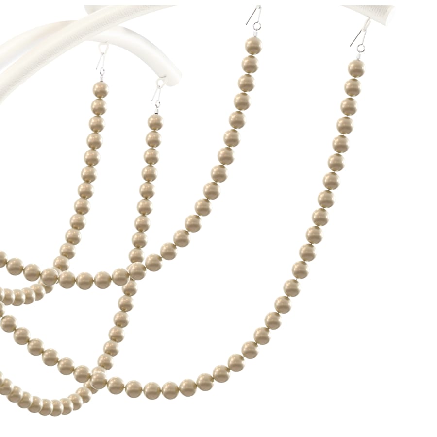 Schonbek Priscilla 10 Light 36" Wide Crystal Chandelier with Bronze Pearl Beads