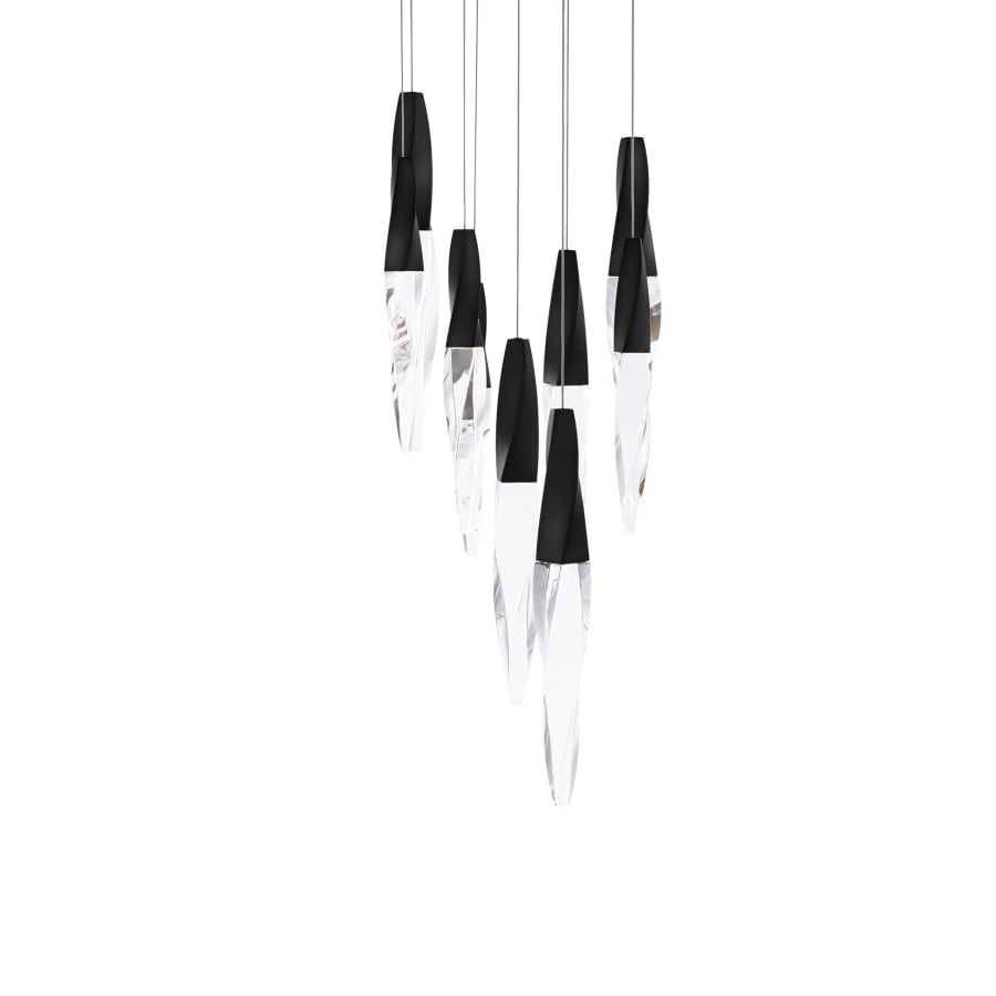 Schonbek Beyond Kindjal 9 Light 17" Wide Switchable Color Temperature LED Optic Crystal Multi Pendant