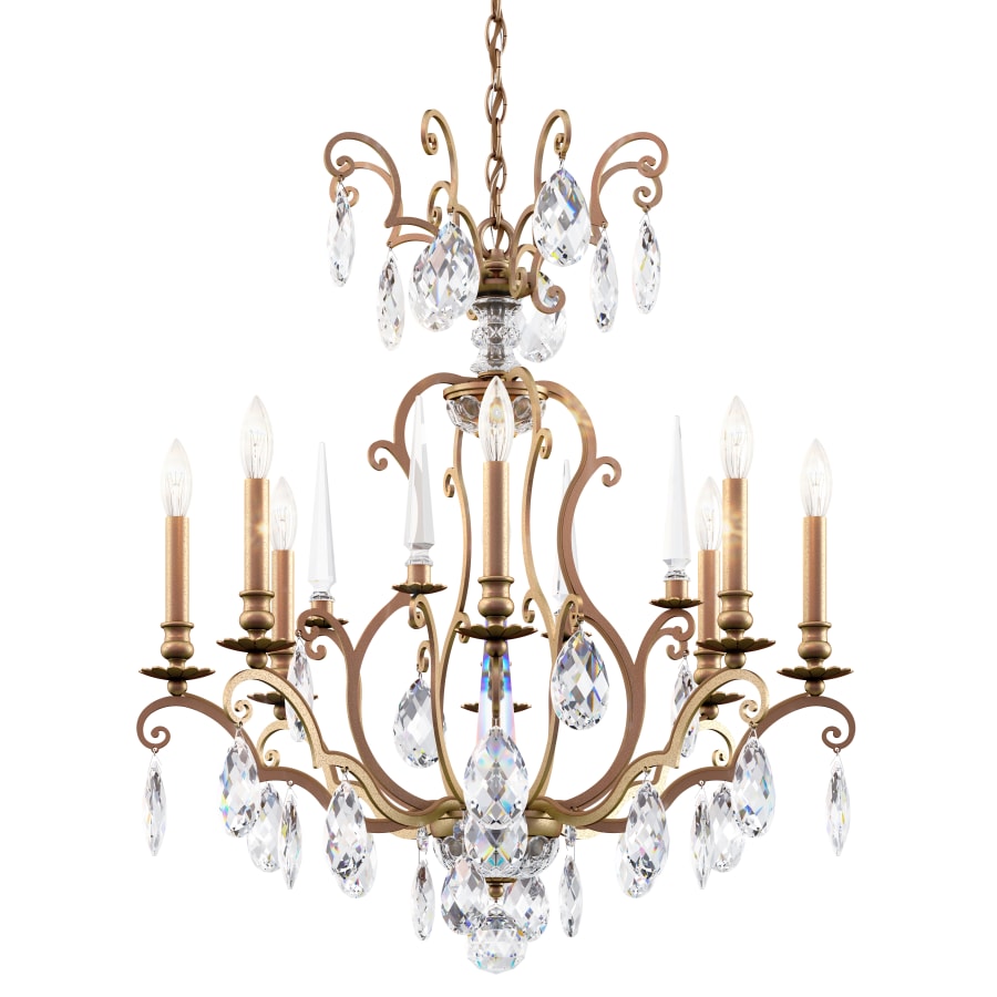 Schonbek Renaissance Nouveau 8 Light 32" Wide Crystal Chandelier with Clear Heritage Crystal Accents