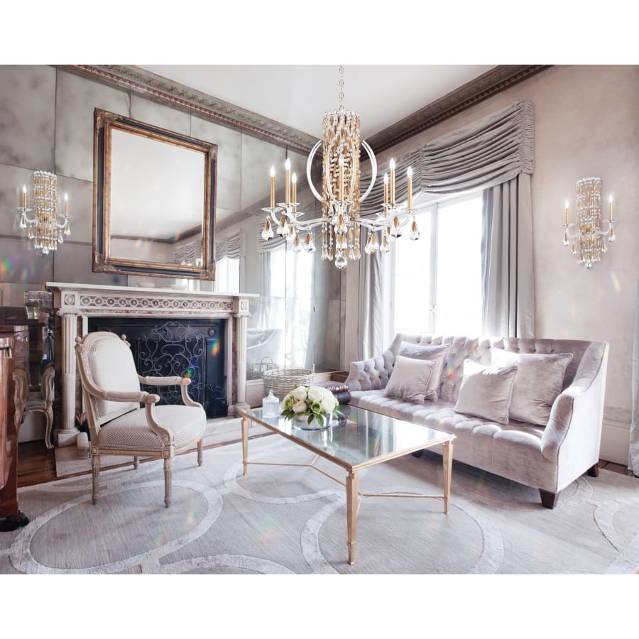 Schonbek Sarella 6 Light 25" Wide Crystal Chandelier with Heritage Crystals
