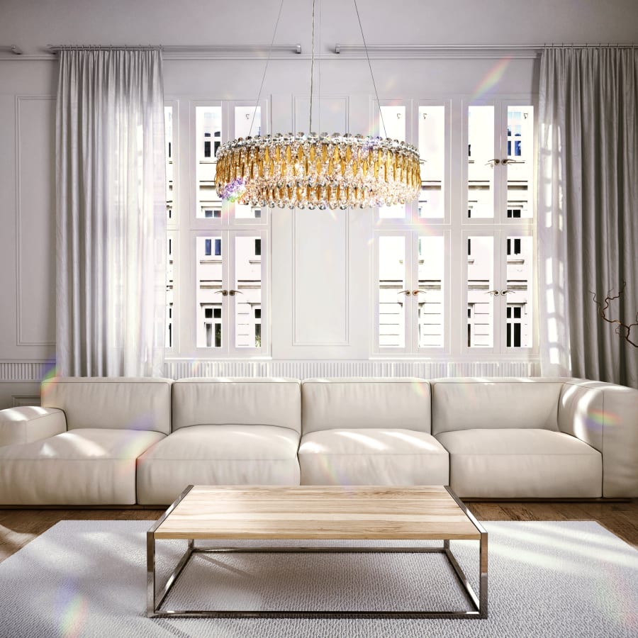 Schonbek Sarella 12 Light 24" Wide Crystal Pendant with Swarovski Crystals