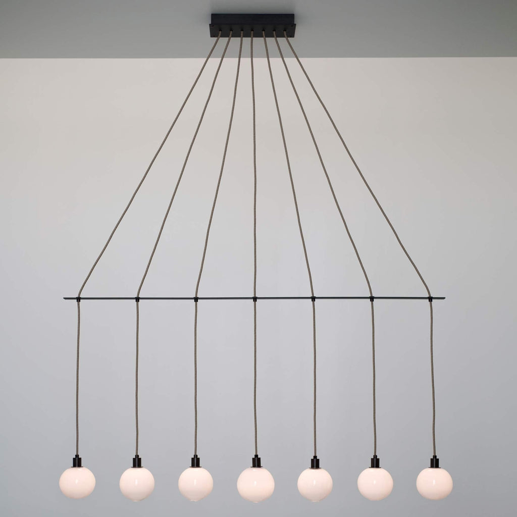 Sculpted Glass Ribbon Linear Chandelier