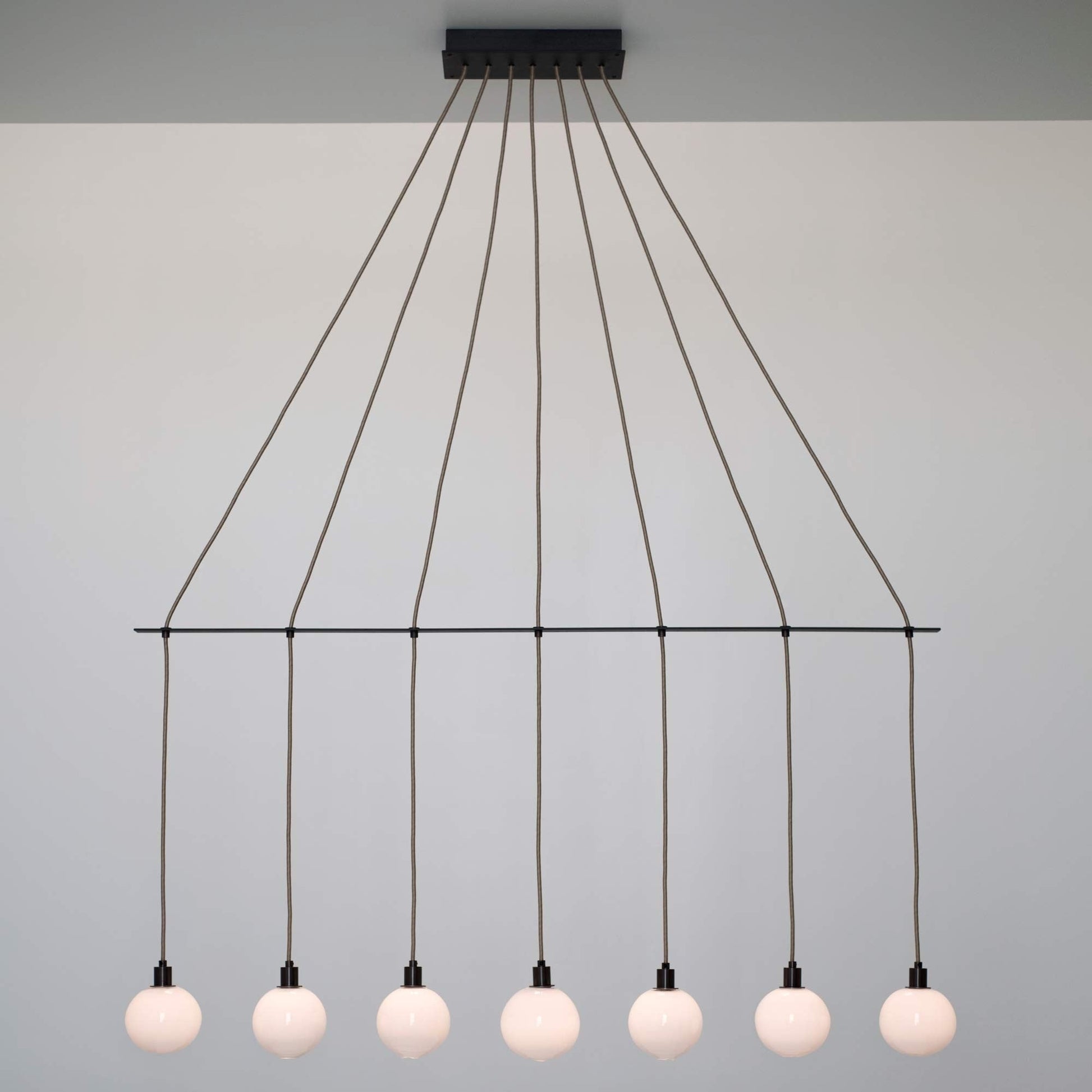 Sculpted Glass Ribbon Linear Chandelier