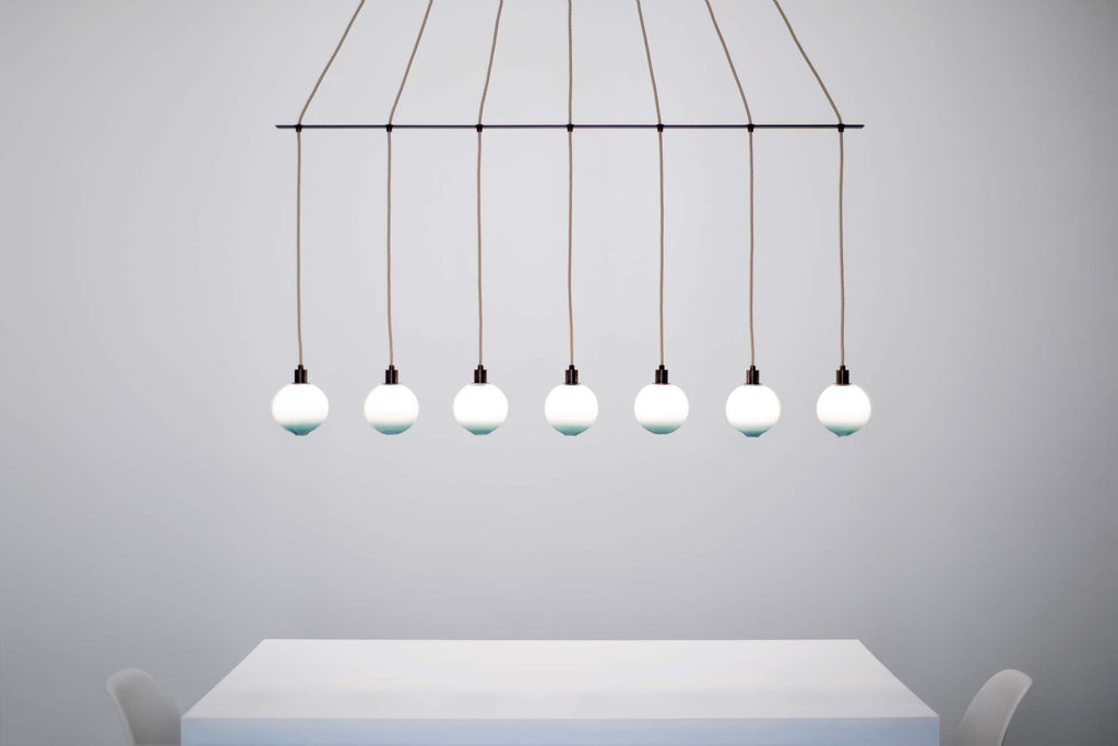 Sculpted Glass Ribbon Linear Chandelier