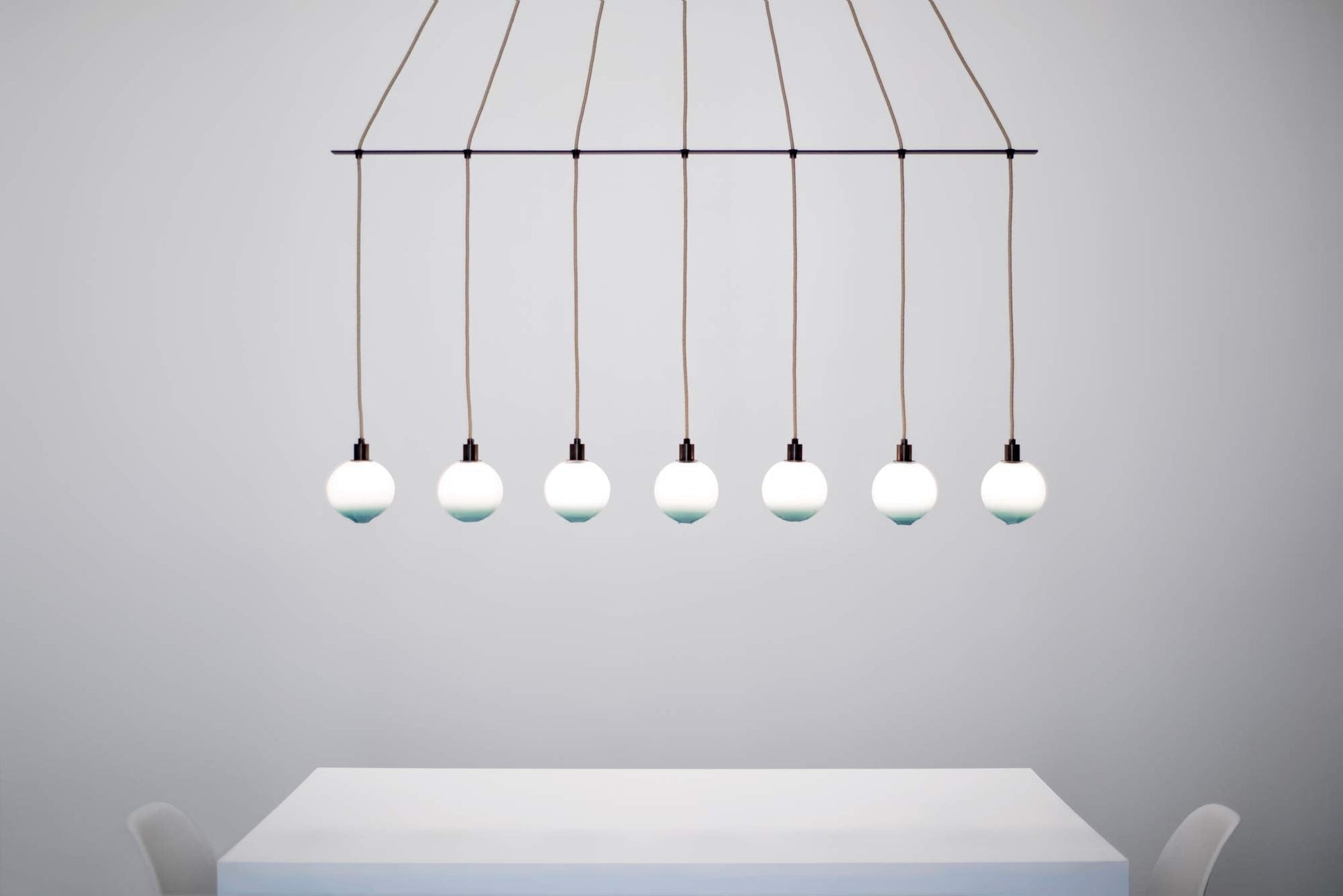 Sculpted Glass Ribbon Linear Chandelier