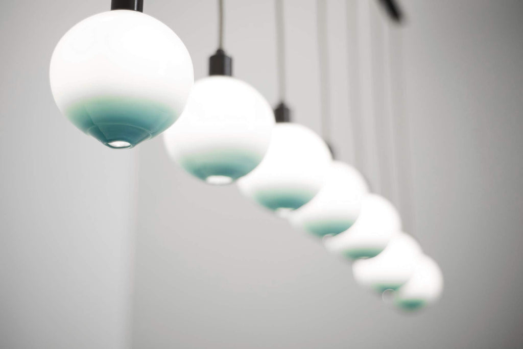 Sculpted Glass Ribbon Linear Chandelier