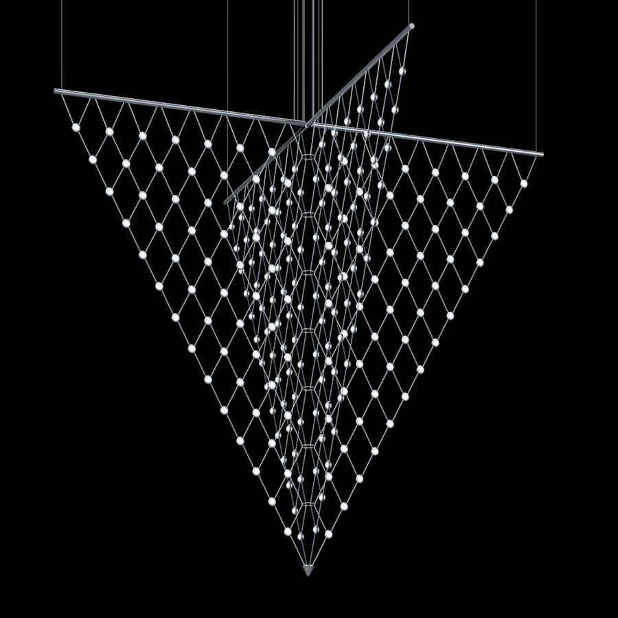 Sonneman Constellation Galaxy Matrix 4 Light 78" Wide LED Suspension Multi Light Pendant