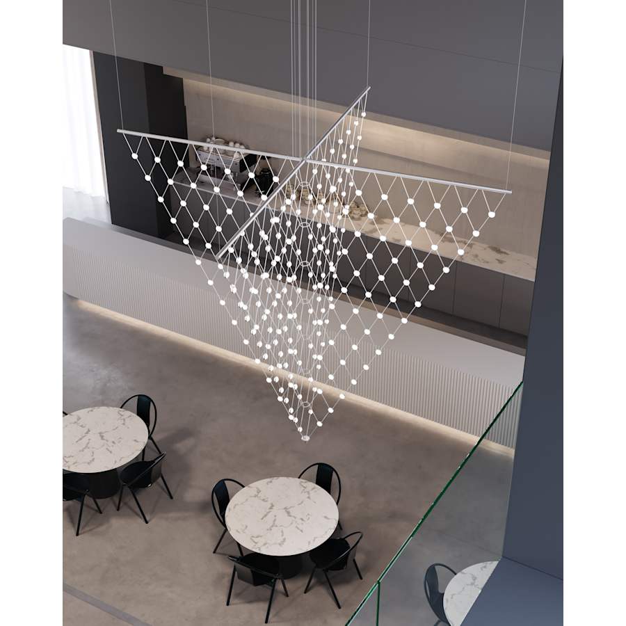 Sonneman Constellation Galaxy Matrix 4 Light 78" Wide LED Suspension Multi Light Pendant