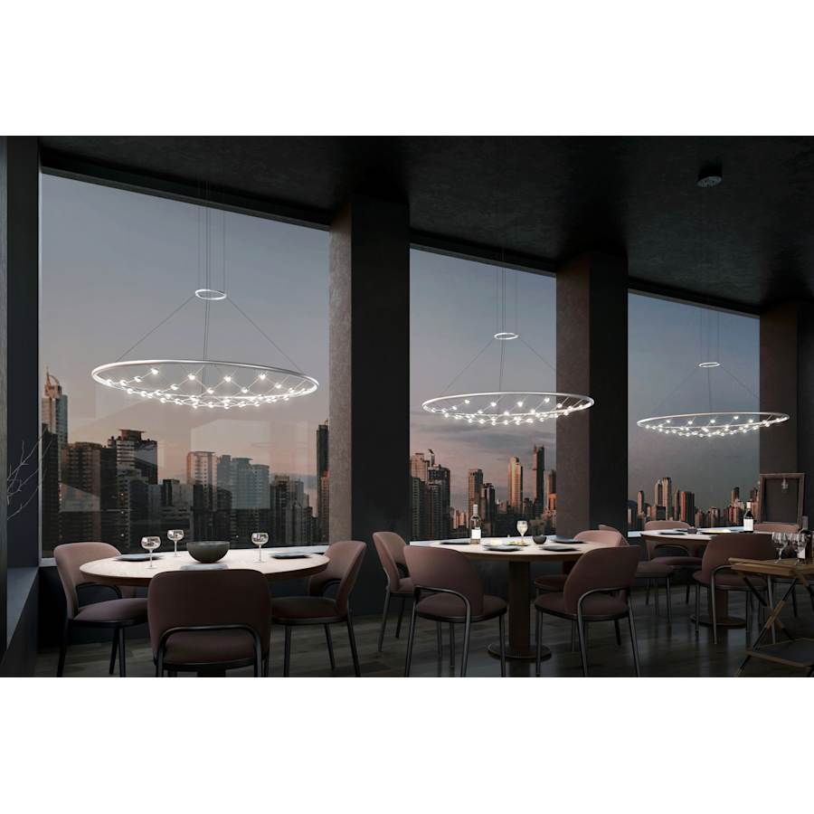 Sonneman Constellation Galaxy Matrix 49" Wide LED Suspension Multi Light Pendant