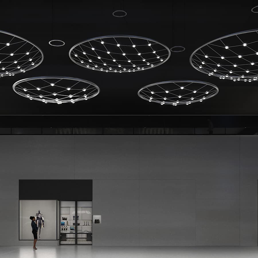 Sonneman Constellation Galaxy Matrix 61" Wide LED Suspension Multi Light Pendant